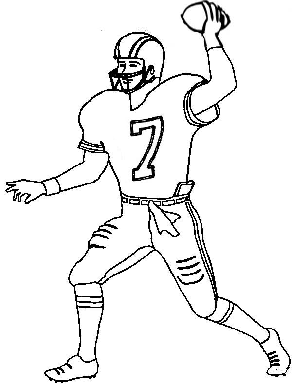 600x789 Extraordinary Football Player Coloring Page 34 About Remodel Line