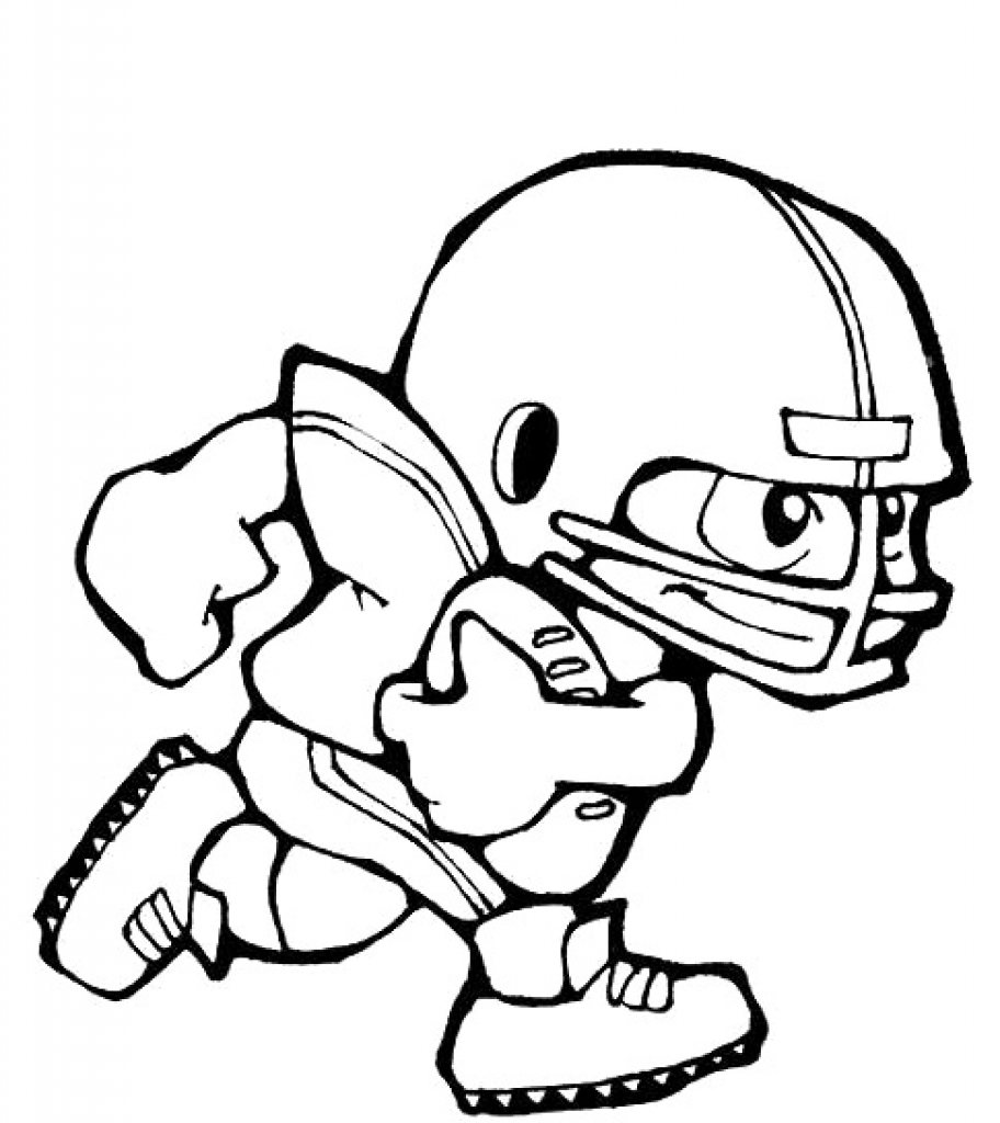 912x1024 Football Player Coloring Pages