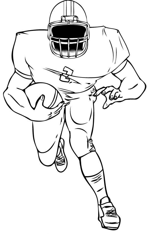 600x955 American Football Coloring Page Sewing Pertaining