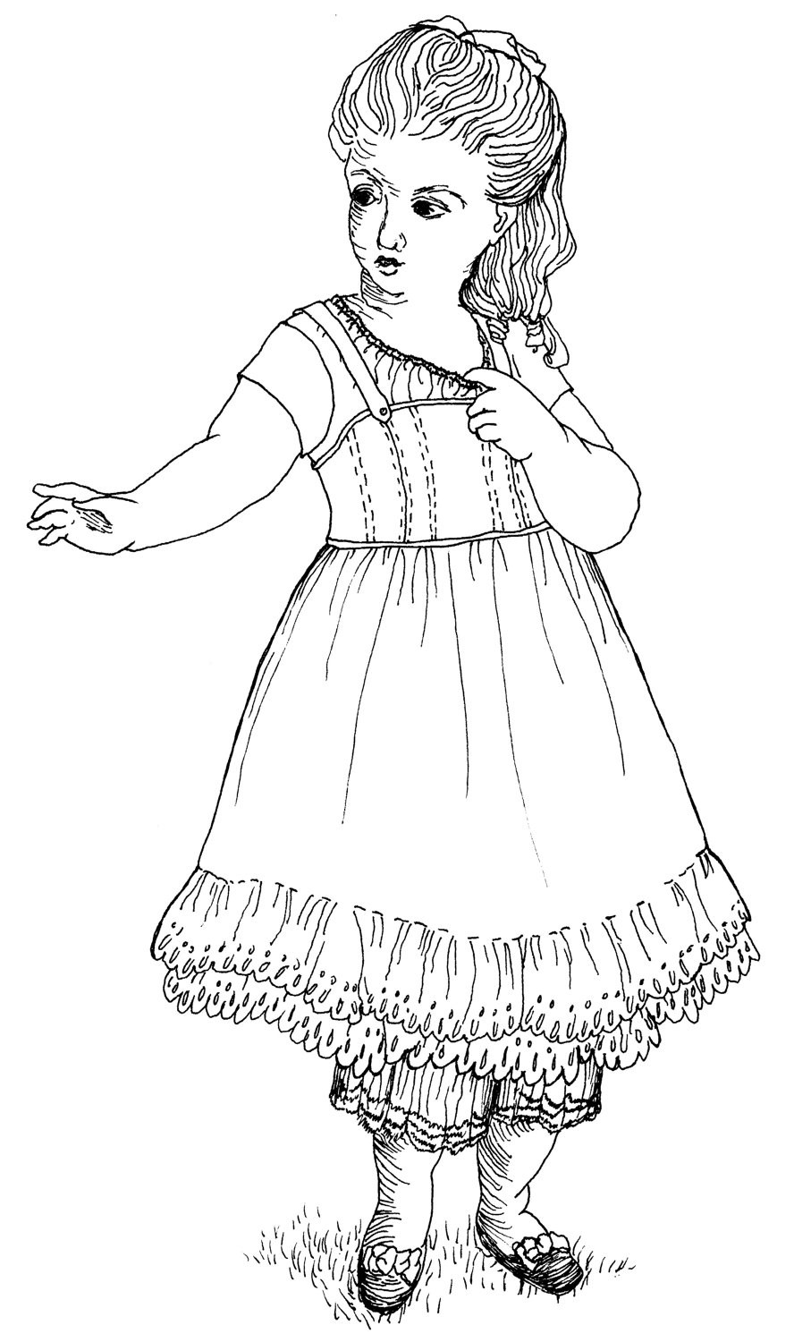 888x1500 American Girl Coloring Pages Free Entrancing Doll