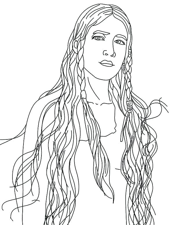 600x776 American Girl Coloring Pages Beautiful Native Girl On Native Day