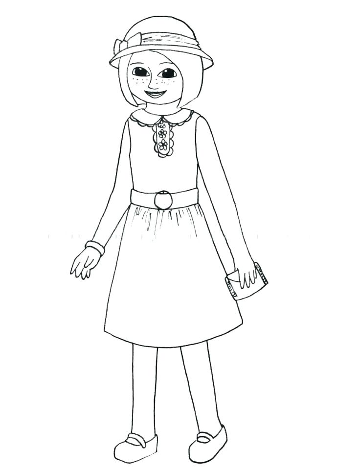 689x965 American Girl Coloring