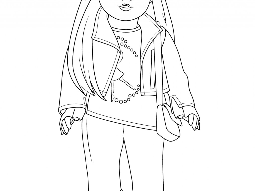 1024x768 Unlimited Free American Girl Coloring Pages To Print Grace