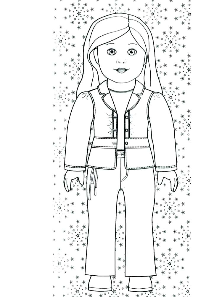 750x1000 American Girl Doll Julie Coloring Page Free Printable Pages 0
