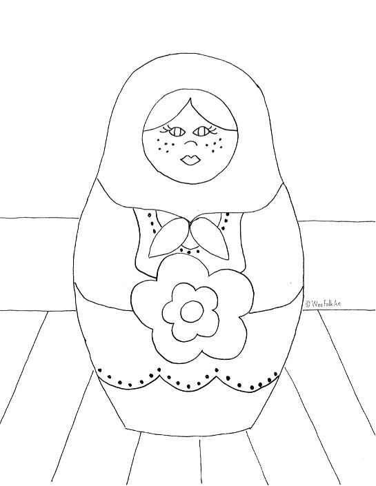 545x705 Doll Coloring Pages Nesting Dolls Coloring Page American Girl Doll