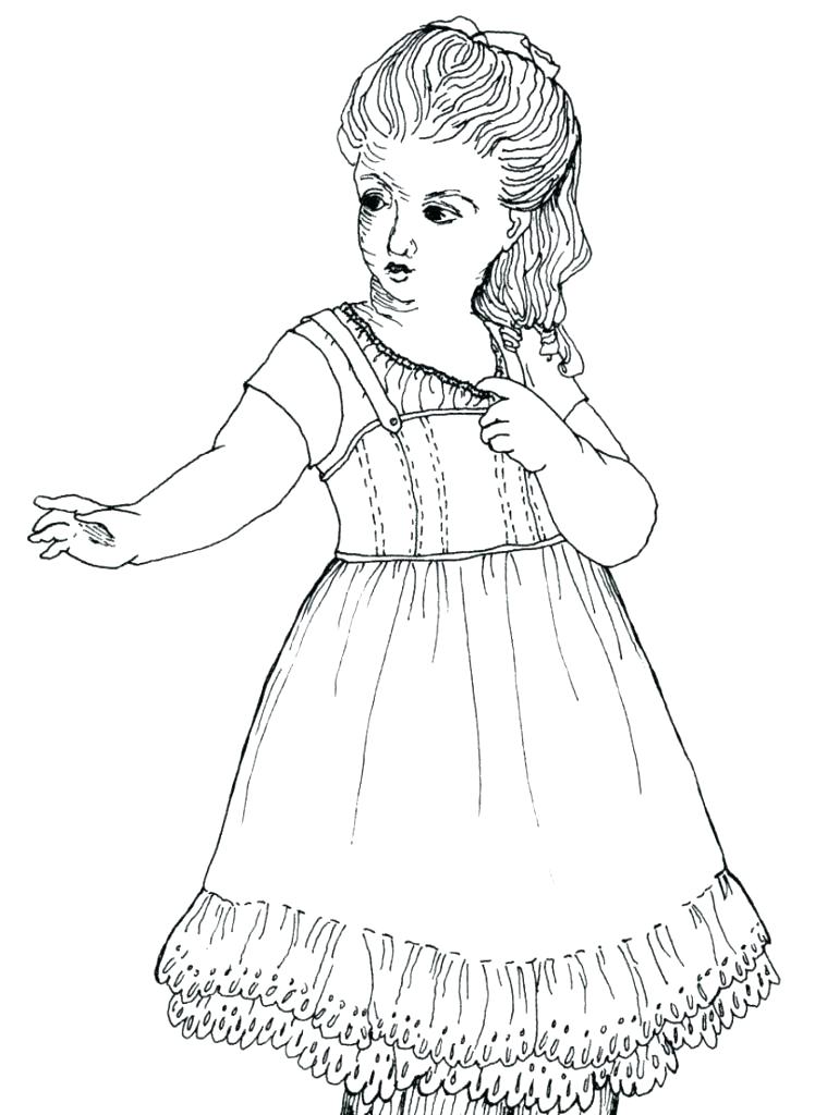 748x1024 American Girl Coloring