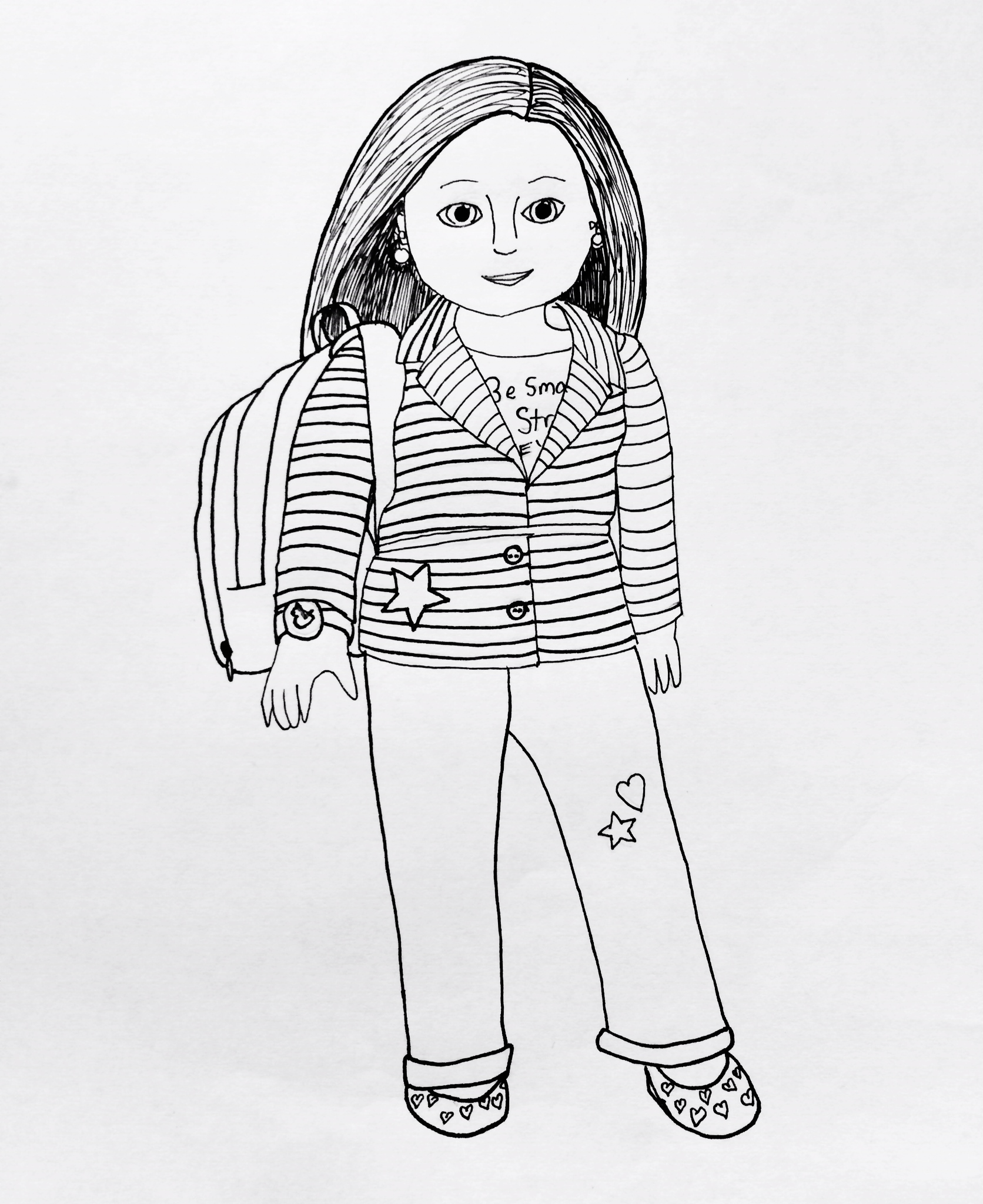 American Girl Doll Coloring Pages Free
