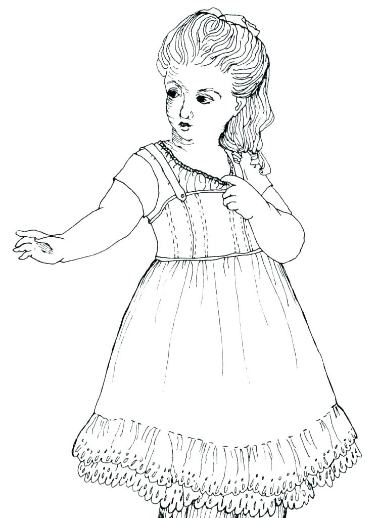 748x1024 American Girl Color Pages Girl Coloring Pages Free Girl Coloring