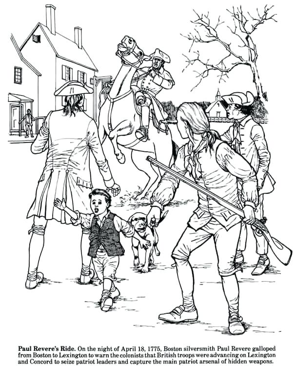611x750 American Revolution Coloring Pages Story Of The Revolution