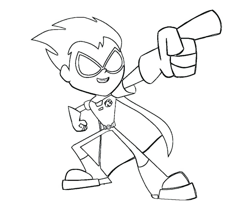 1024x853 Robin Coloring Page Batman B Day Party Pertaining To Teen Titan