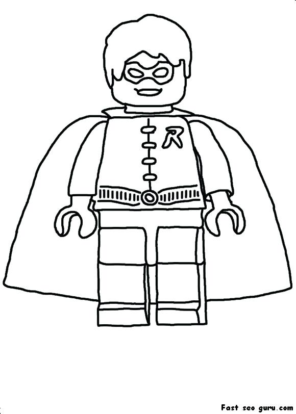 580x812 Robin Coloring Page Robin Coloring Page One Piece Lego Batman