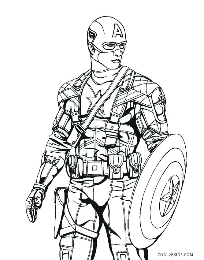667x850 Captain America Coloring Pages Captain The Winter Soldier Coloring