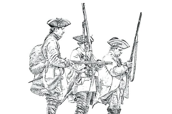 600x400 American Revolution Coloring Pages Pdf Revolution Soldiers