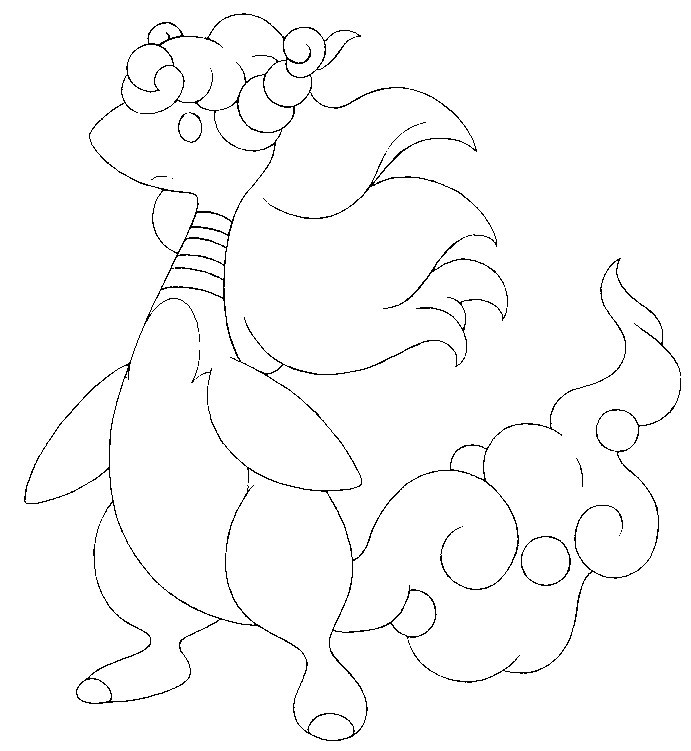 691x751 Coloring Page Mega Evolved Pokemon Mega Ampharos 181 181
