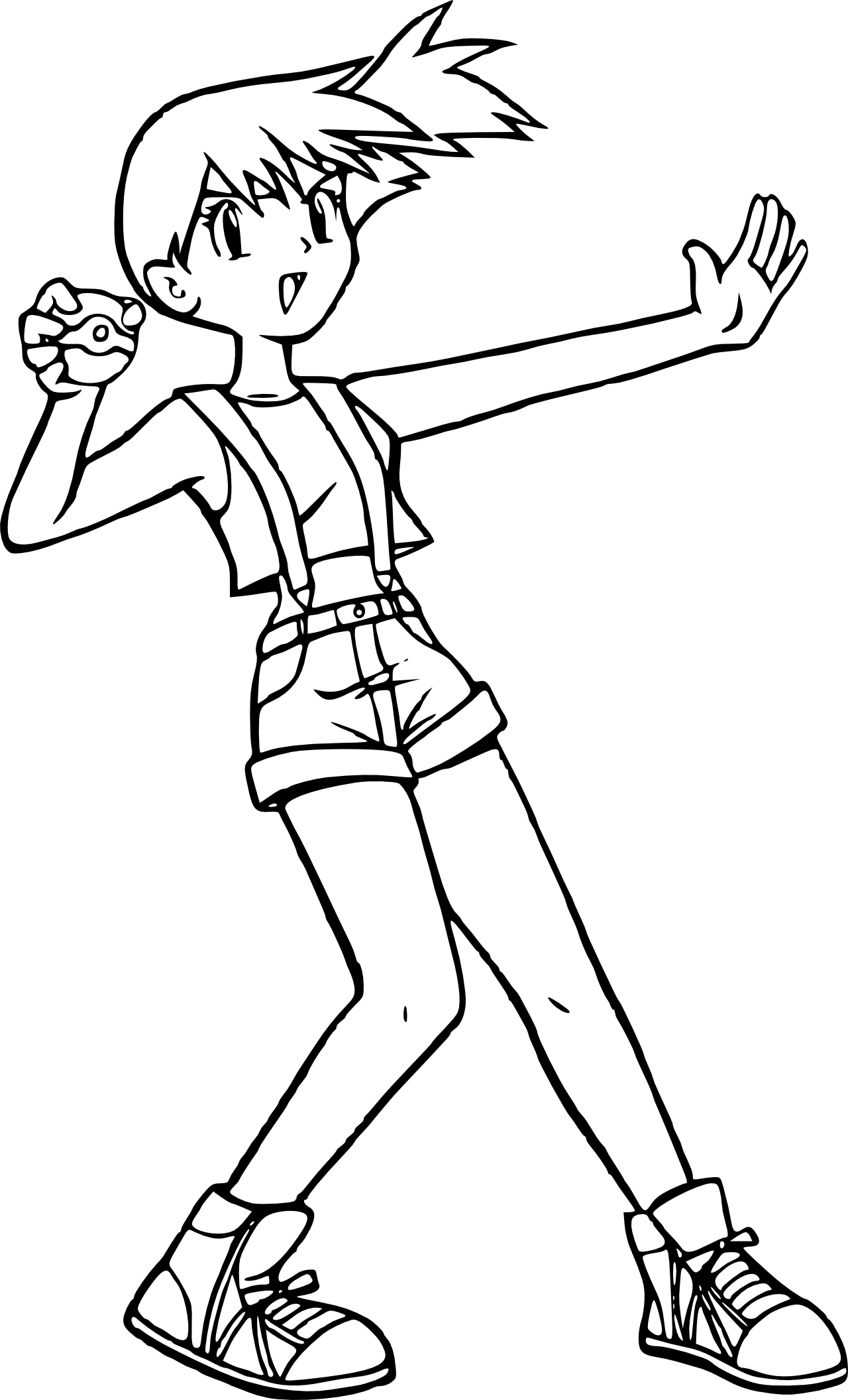 1280x2111 Pokemon Misty Coloring Page