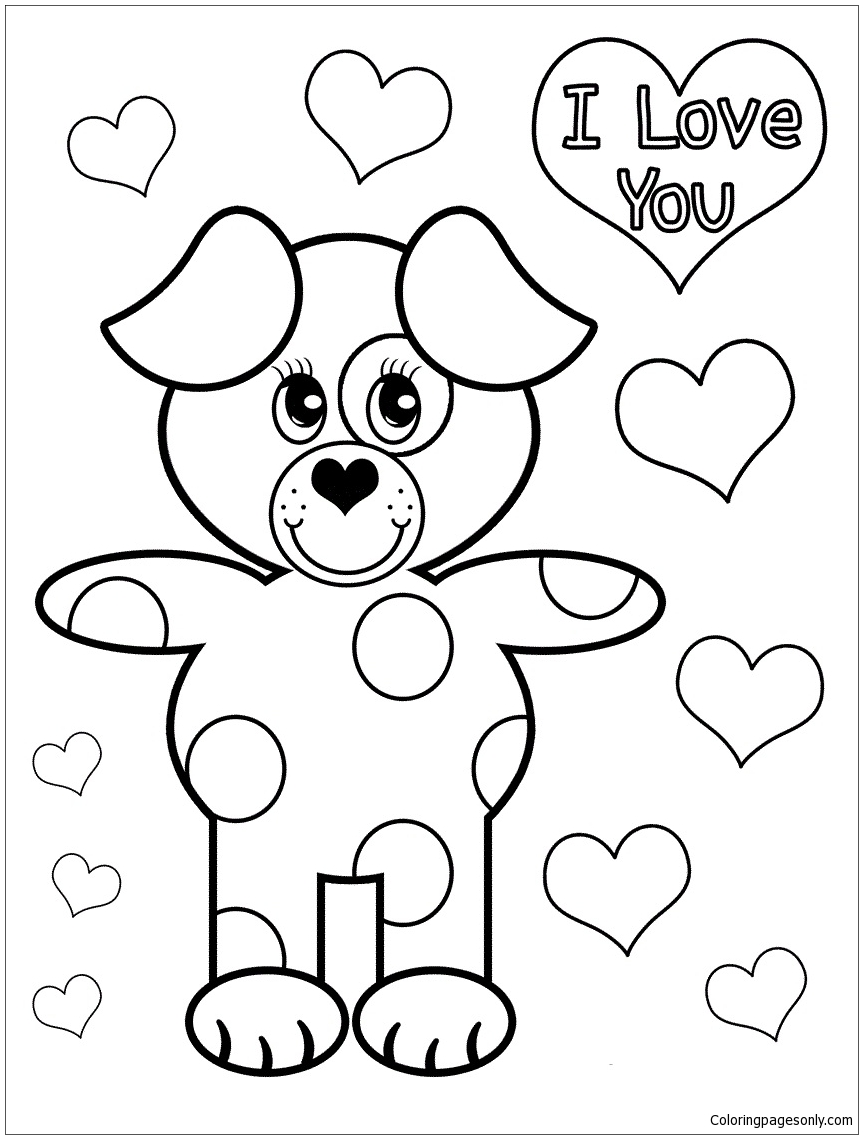 863x1139 Puppy Love Coloring Pages Cute Page Free Online Prixducommerce