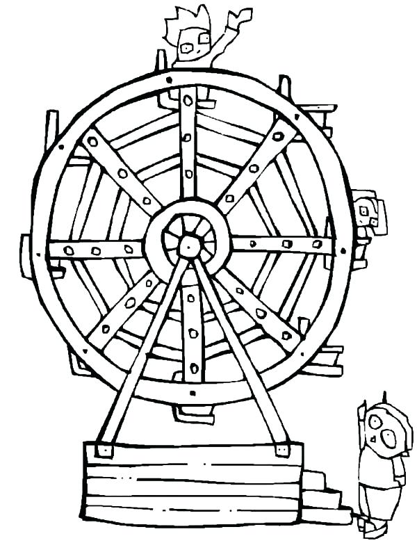 600x781 Carnival Coloring Page Just Add Color Carnival Amusement Park
