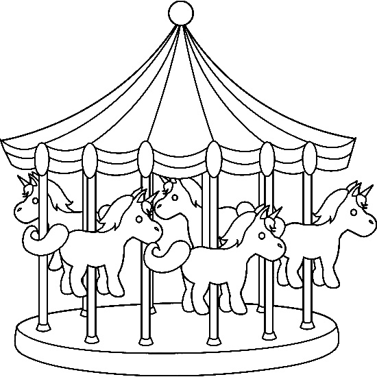 550x550 Miscellaneous Colouring Pages Miscellaneous Amusement Park