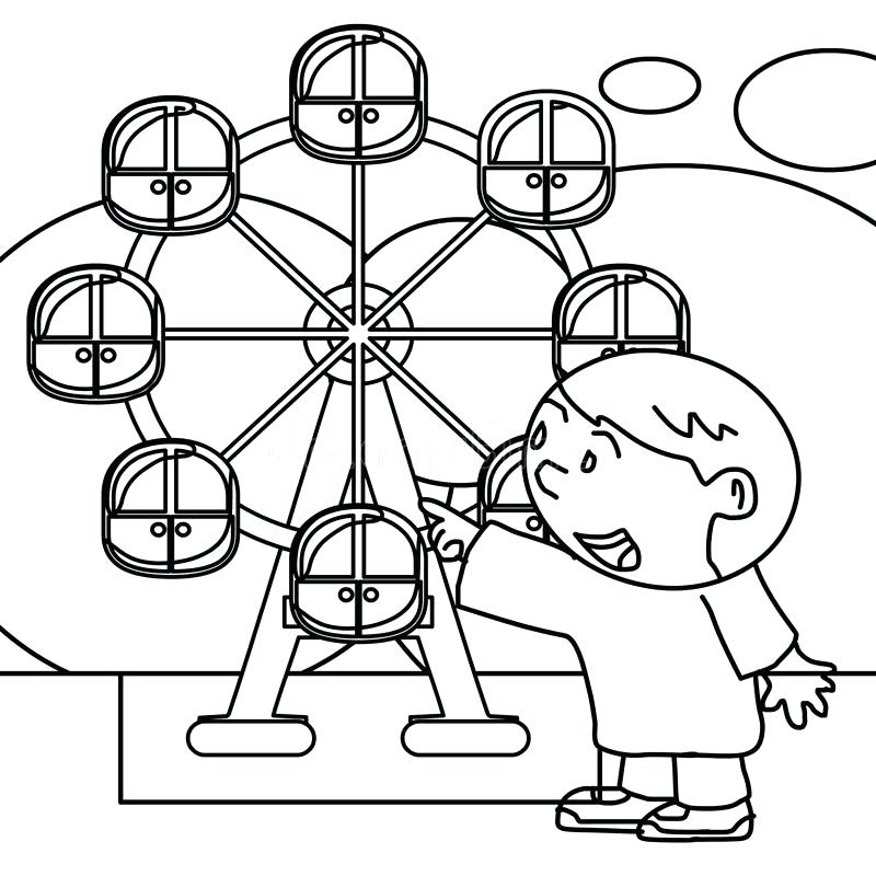 800x800 Amusement Park Coloring Pages Download Kid Coloring Page Stock