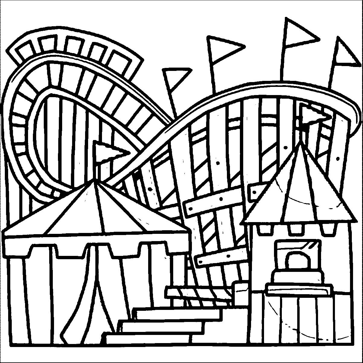 1203x1203 Amusement Park Coloring Pages To Print Coloring Pages