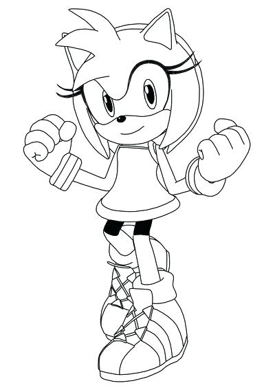 400x567 Interesting Sonic Amy Coloring Pages Rose Line Art By Amy Rose