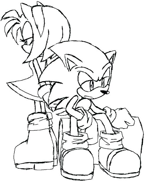 500x618 Amy Rose Coloring Pages