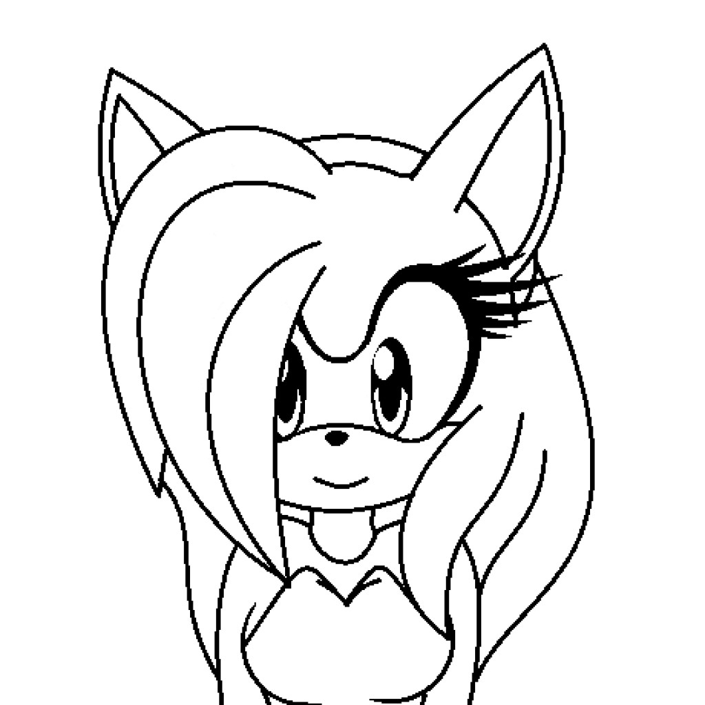 1024x1024 Coloring Pages Of Amy Rose Sonic Boom