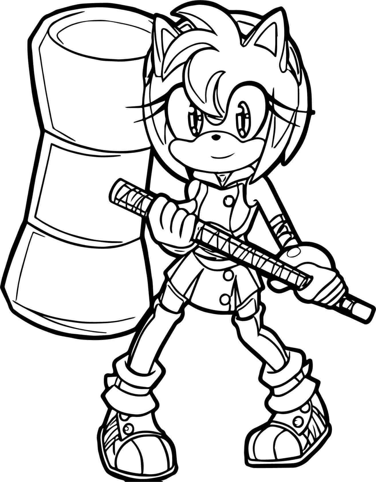 1313x1684 Sonic Boom Coloring Pages Amy
