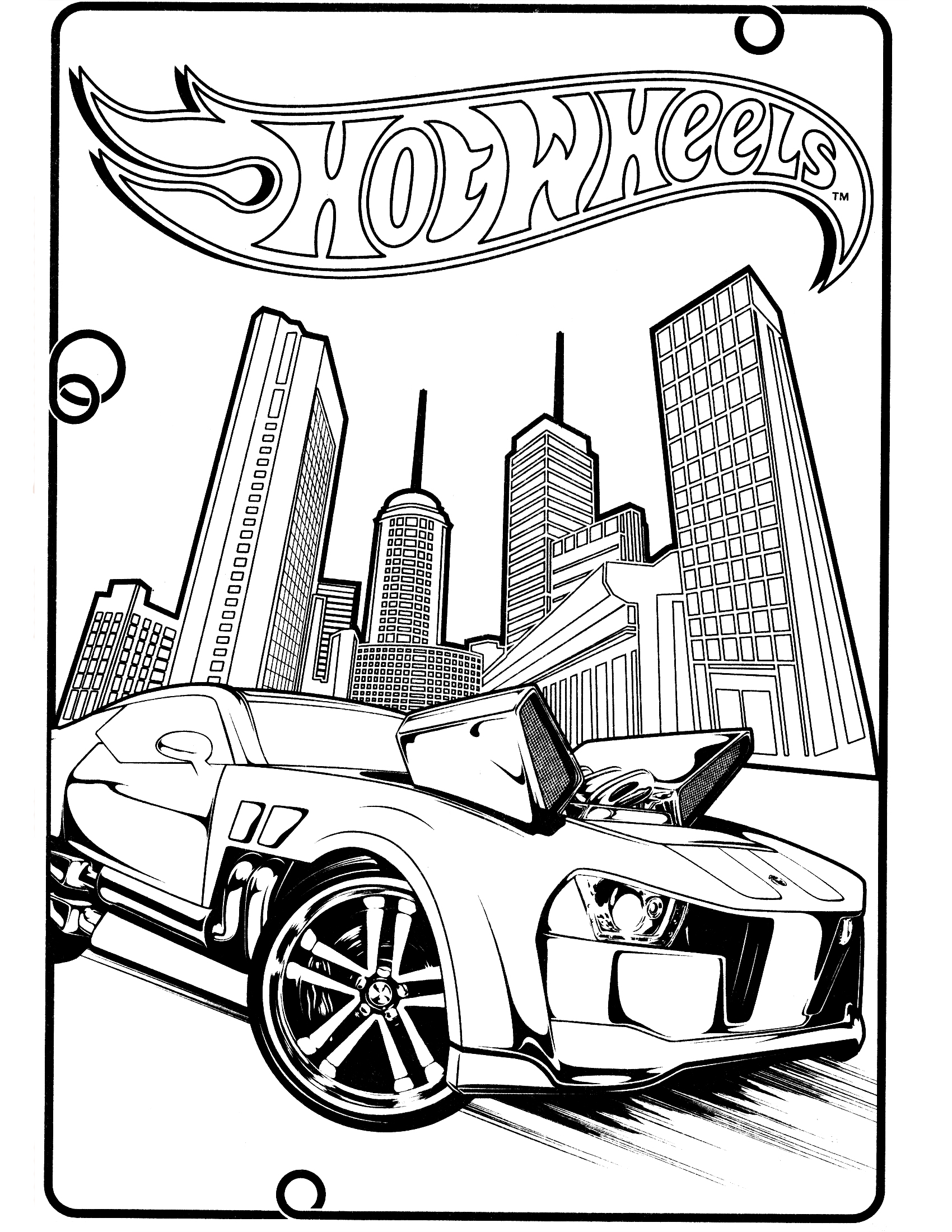 1700x2200 Free Printable Hot Wheels Coloring Pages For Kids