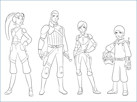 480x358 Ahsoka And Anakin Star Wars Coloring Pages