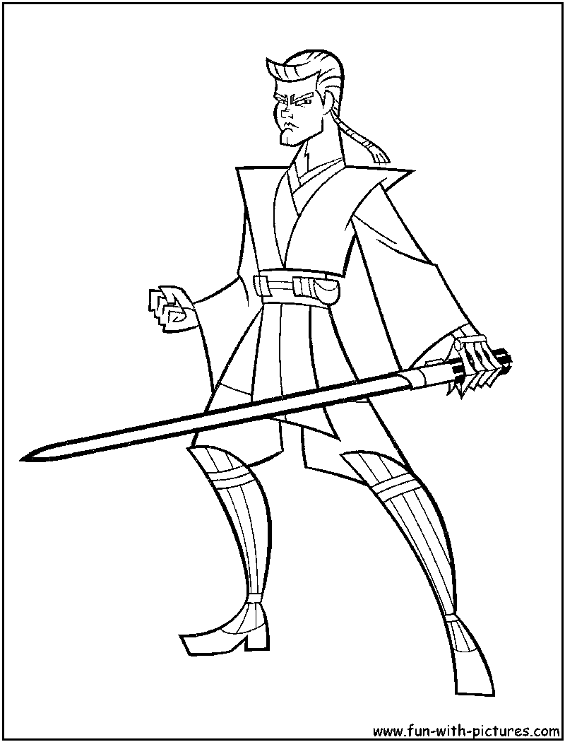 800x1050 Anakin Coloring Page.png Lineart Star Wars