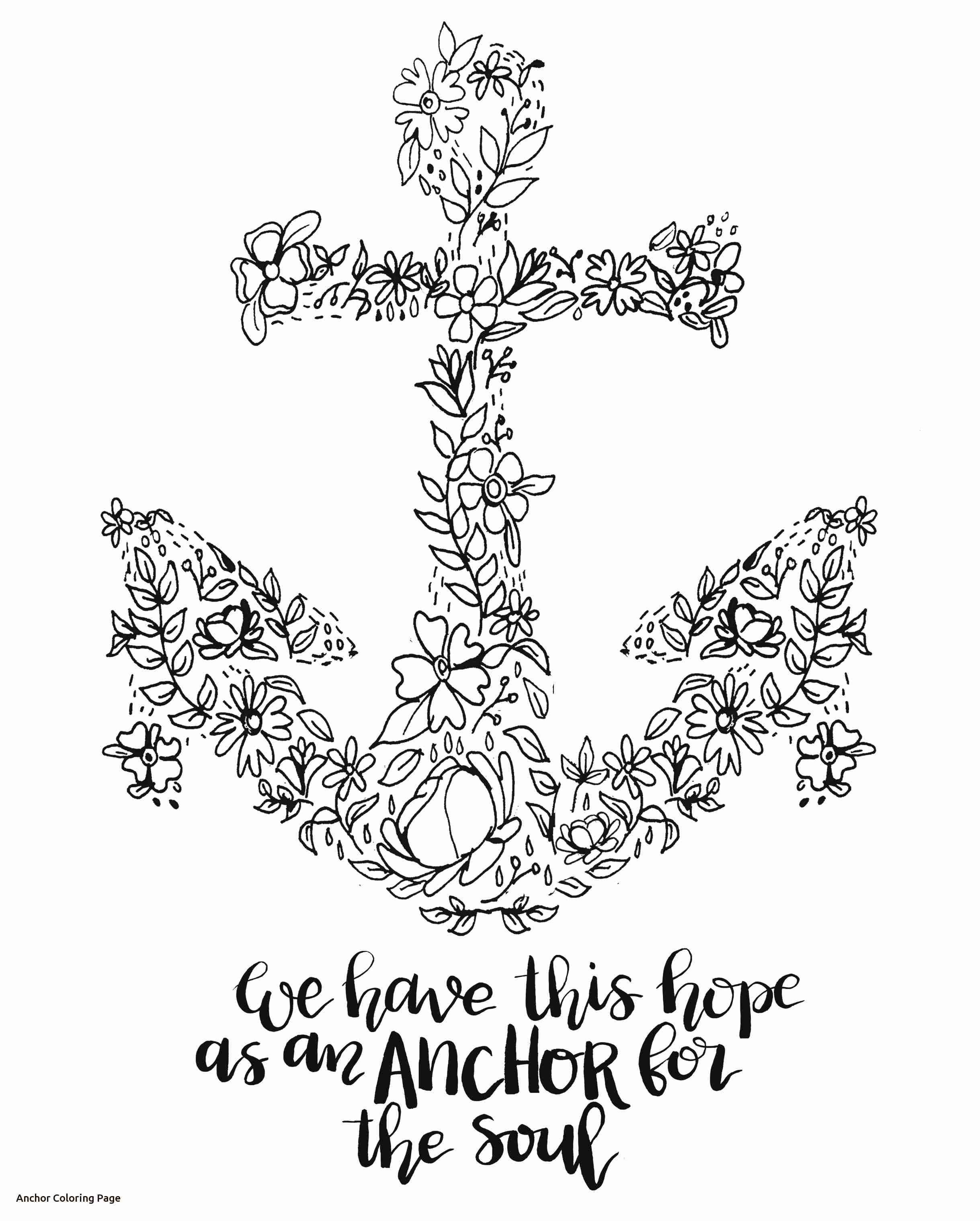 2438x3038 Anchor With Rope Coloring Page Free Printable Pages Also Olegratiy