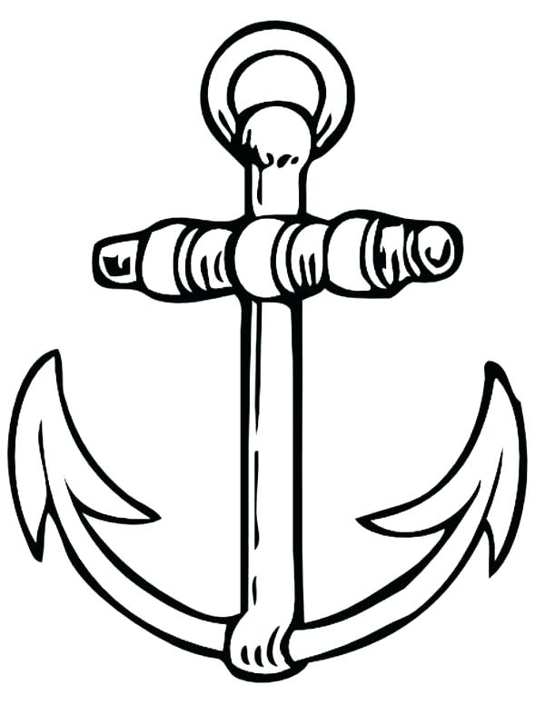 600x787 Coloring Pages Of Anchors Good Anchor Coloring Page For Tattoo