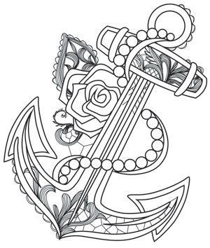 300x354 Cozy Anchor Coloring Page Pages