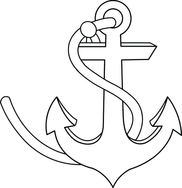 600x619 Anchor Coloring Page Printable Coloring Page