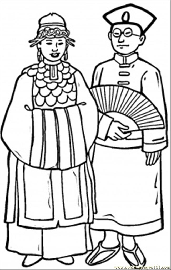 650x1029 Chinese Wedding Coloring Page