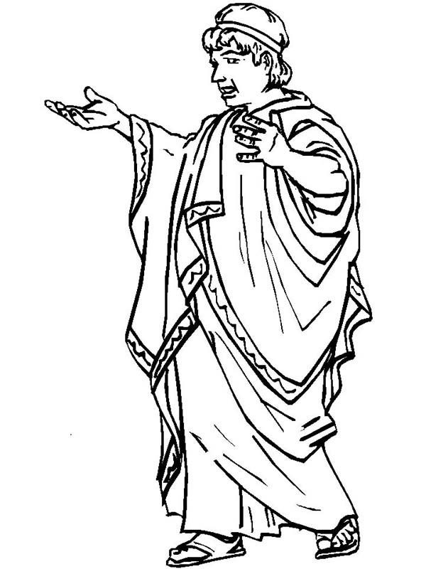 600x800 A Typical Ancient Rome Senate Figure Coloring Page