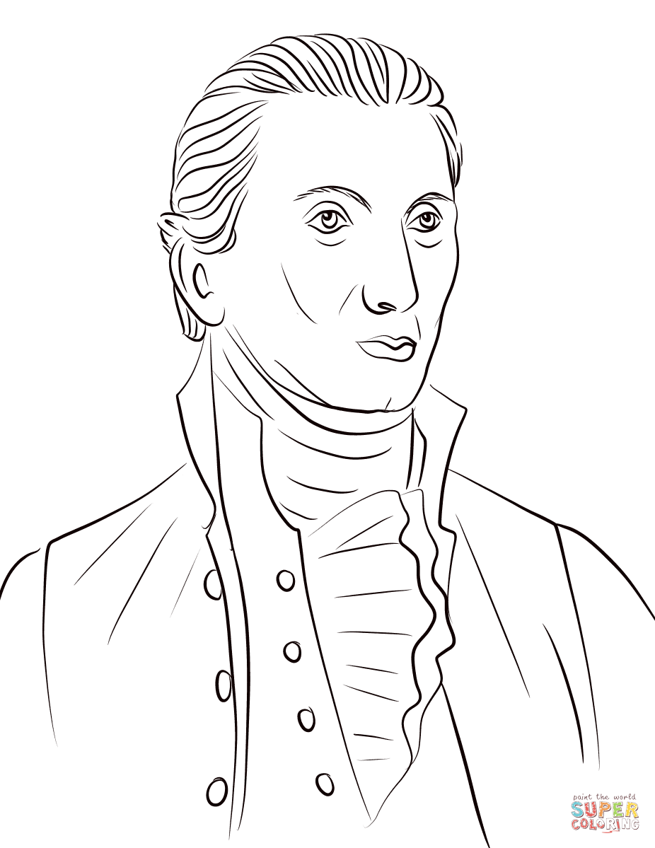 926x1199 Coloring For Kids James Madison Page President Pages Us Presidents