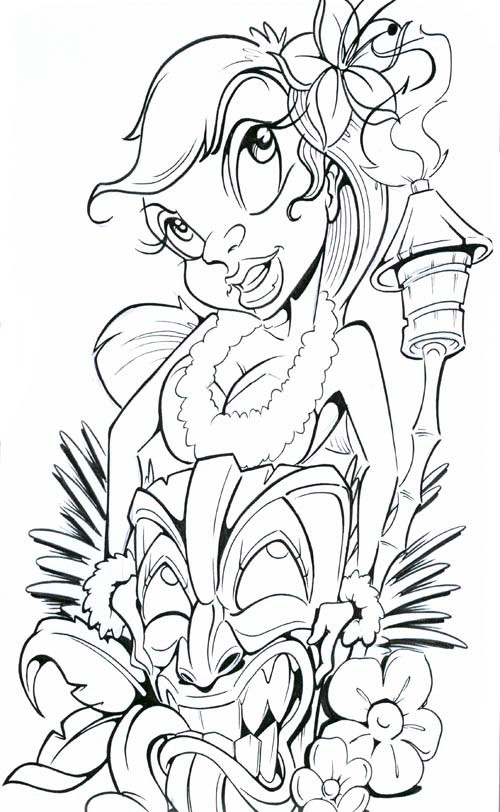 500x812 Best Place Ever, Love Tikis My Sketches Sketches
