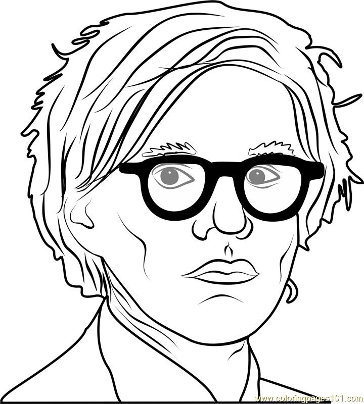 720x800 Andy Warhol Coloring Page