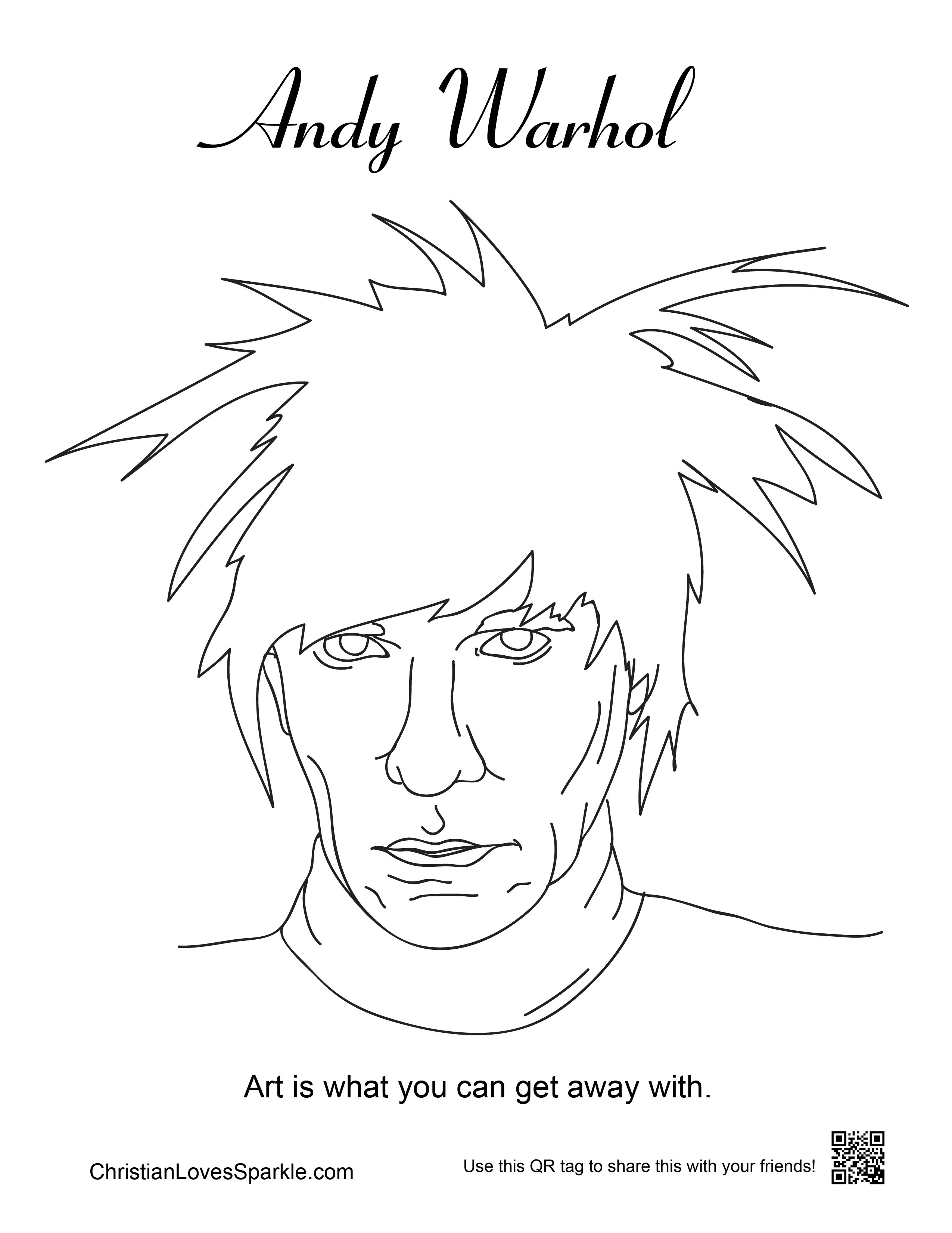 2550x3300 Cool Ideas Andy Warhol Coloring Pages For Kids Soup Can Printable
