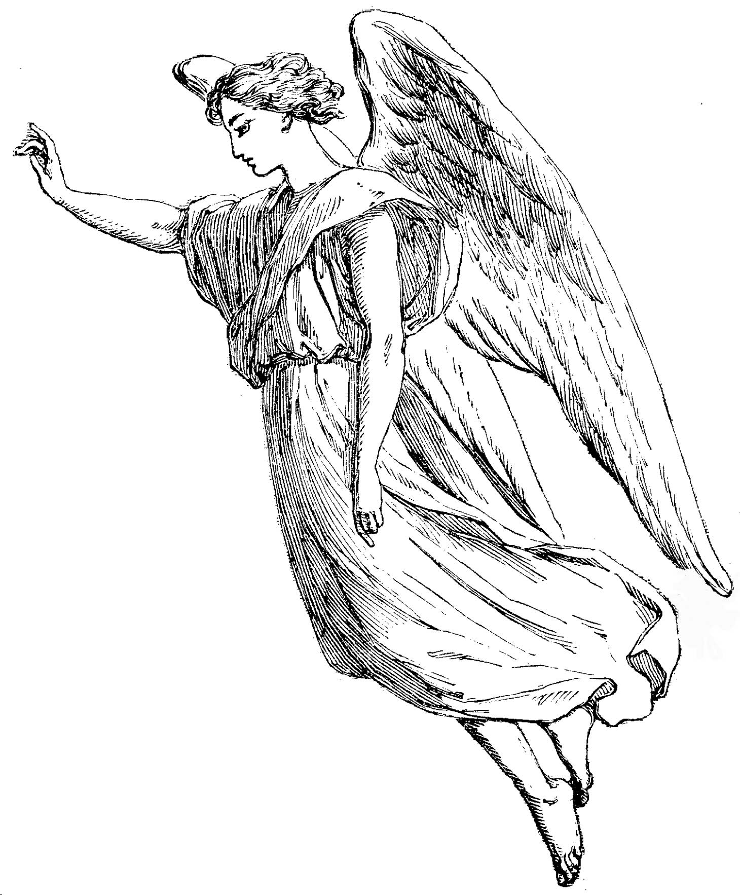 1460x1764 Angel Coloring Pages