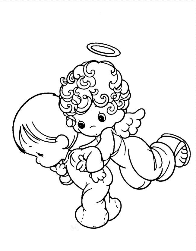 650x833 Precious Moments Angel And Baby Coloring Pages