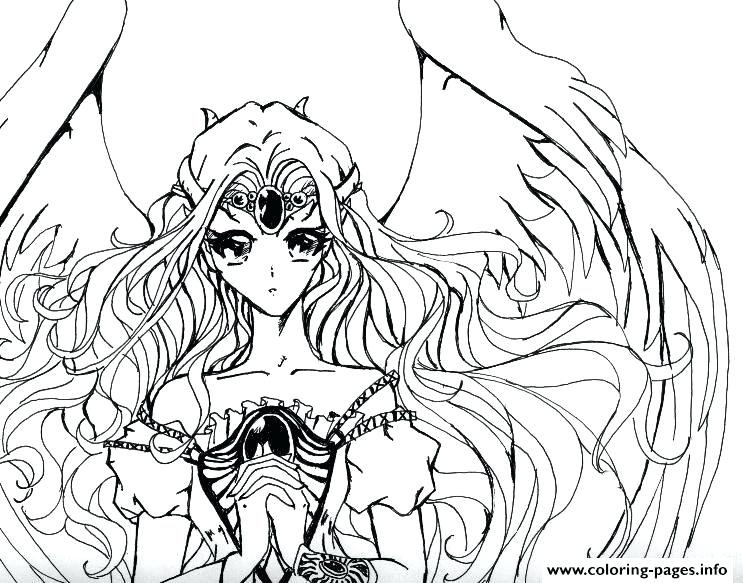 743x583 Anime Angel Coloring Pages Anime Angel Girl 3 Coloring Pages Anime