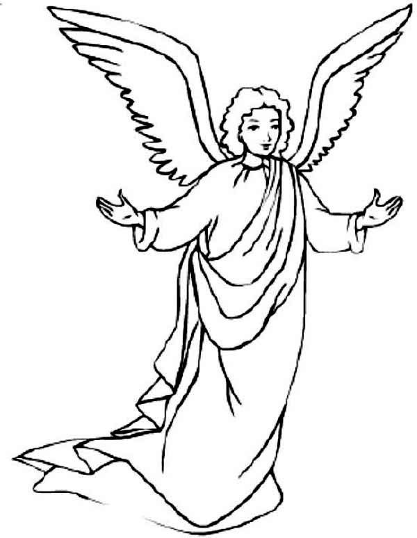 600x774 Awesome Picture Of Angels Coloring Page Color Luna