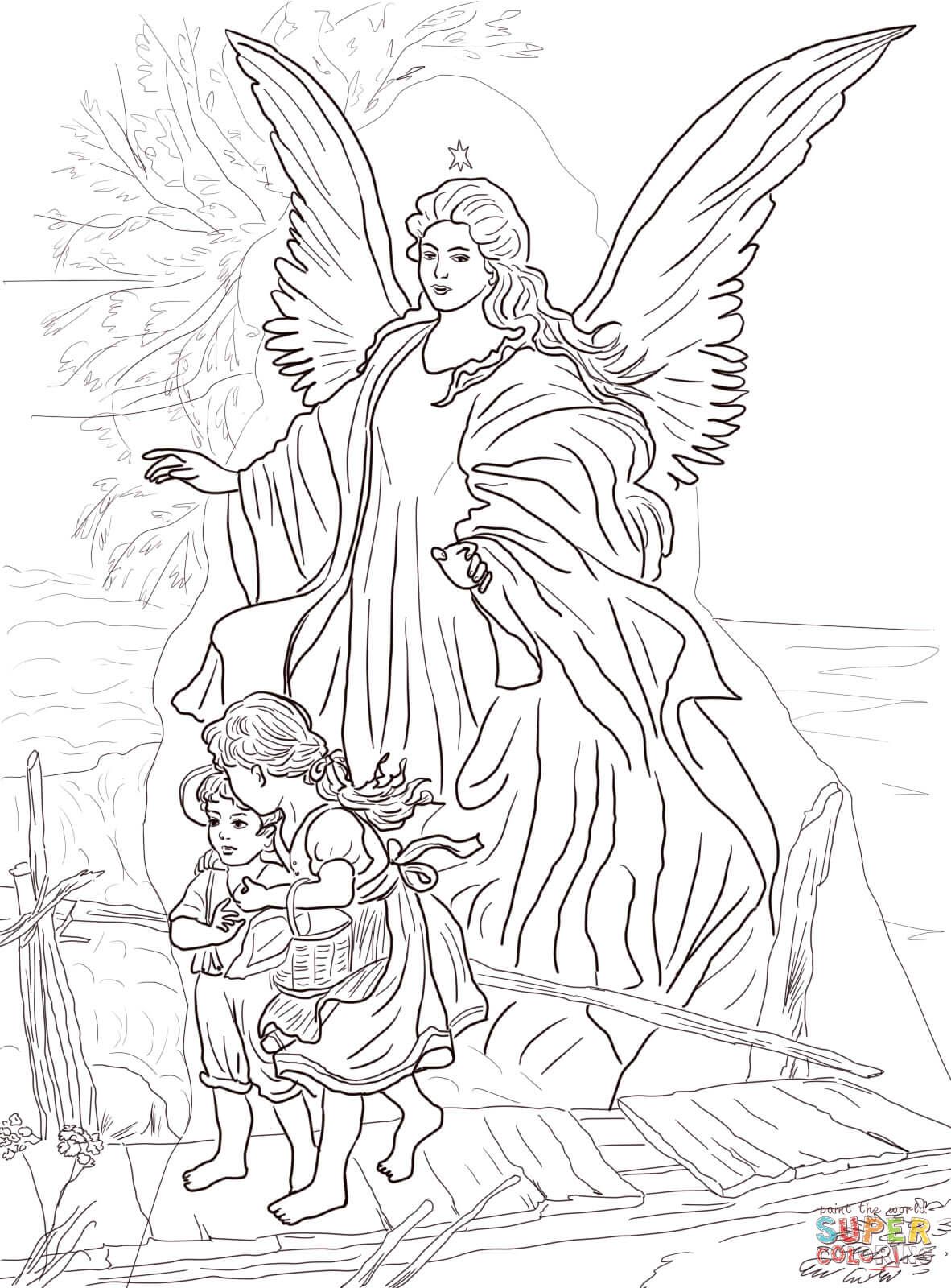 1182x1600 Coloring Pages Of Sky Scene By Guardian Angel Coloring Page