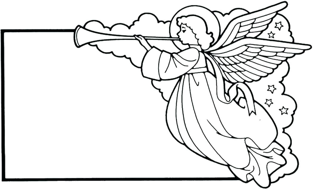 1048x633 Angel Coloring Pages Guardian Angel Coloring Pages Blank Card