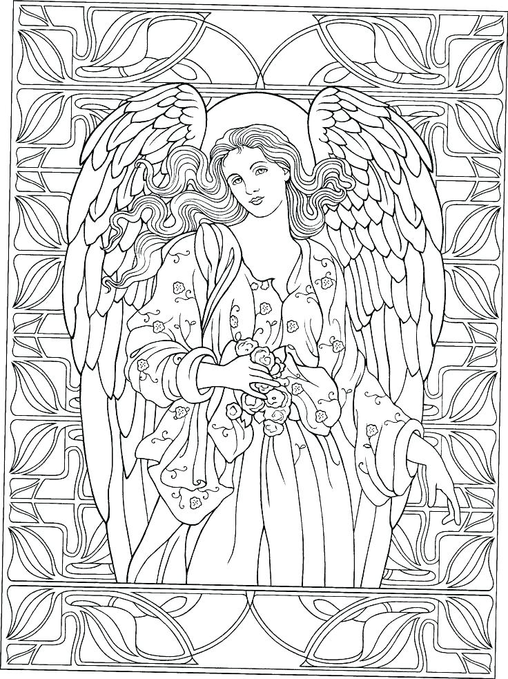 736x983 Angel Coloring Book Angel Coloring Book Also Angel Coloring Pages