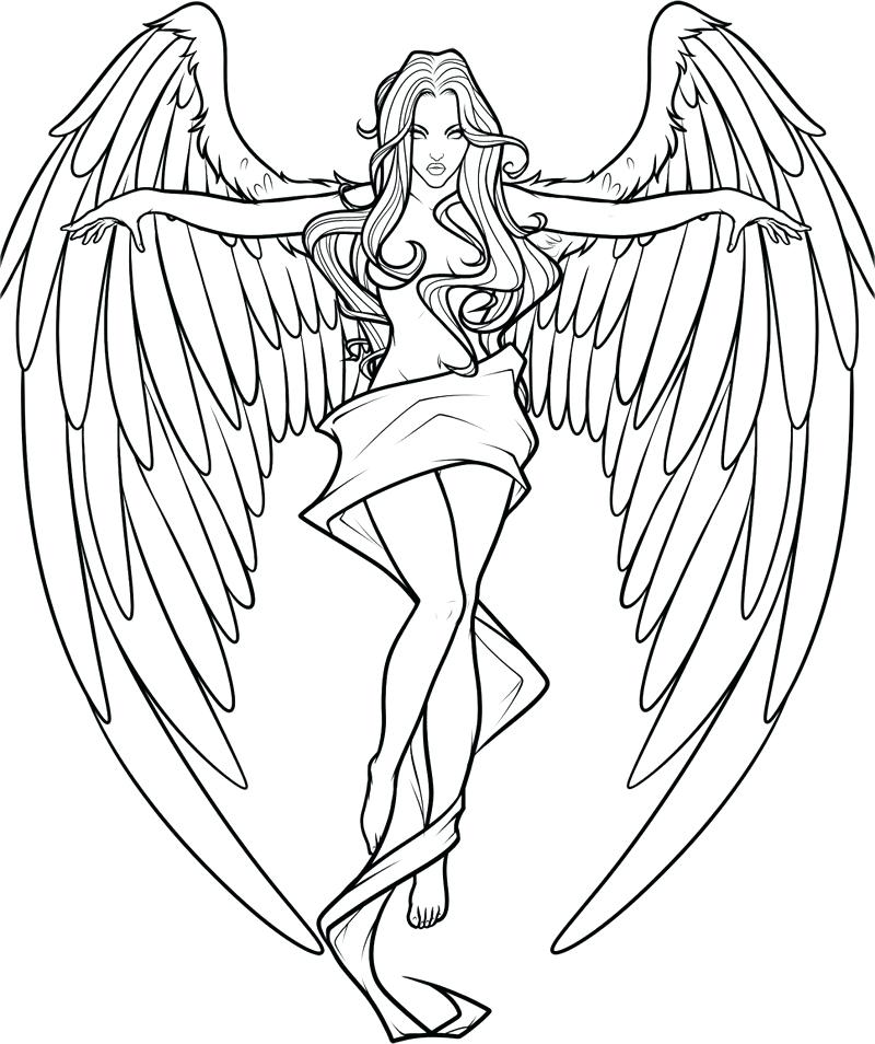800x954 Coloring Pages Angels Kids Drawing Of Angels Coloring Page