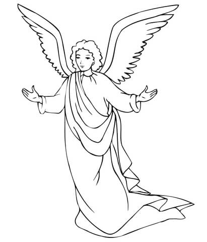 411x480 Angel Colouring Pages Coloring Pages